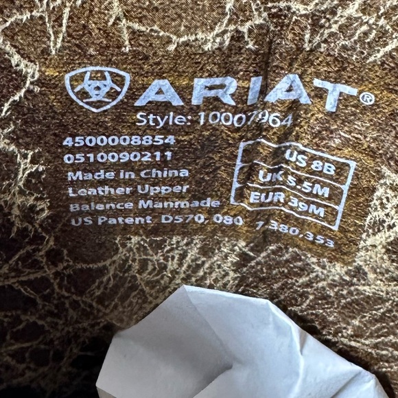 Ariat Brown Embroidered Western Cowgirl Boots – Women’s Size 8B - Picture 8 of 8